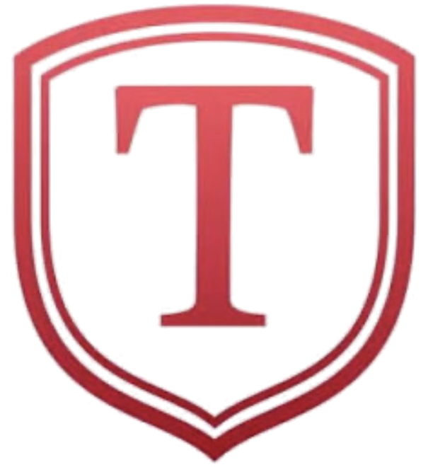 Total VVS & Bygg Trosa AB:s logotyp, en sköld med bokstaven T
